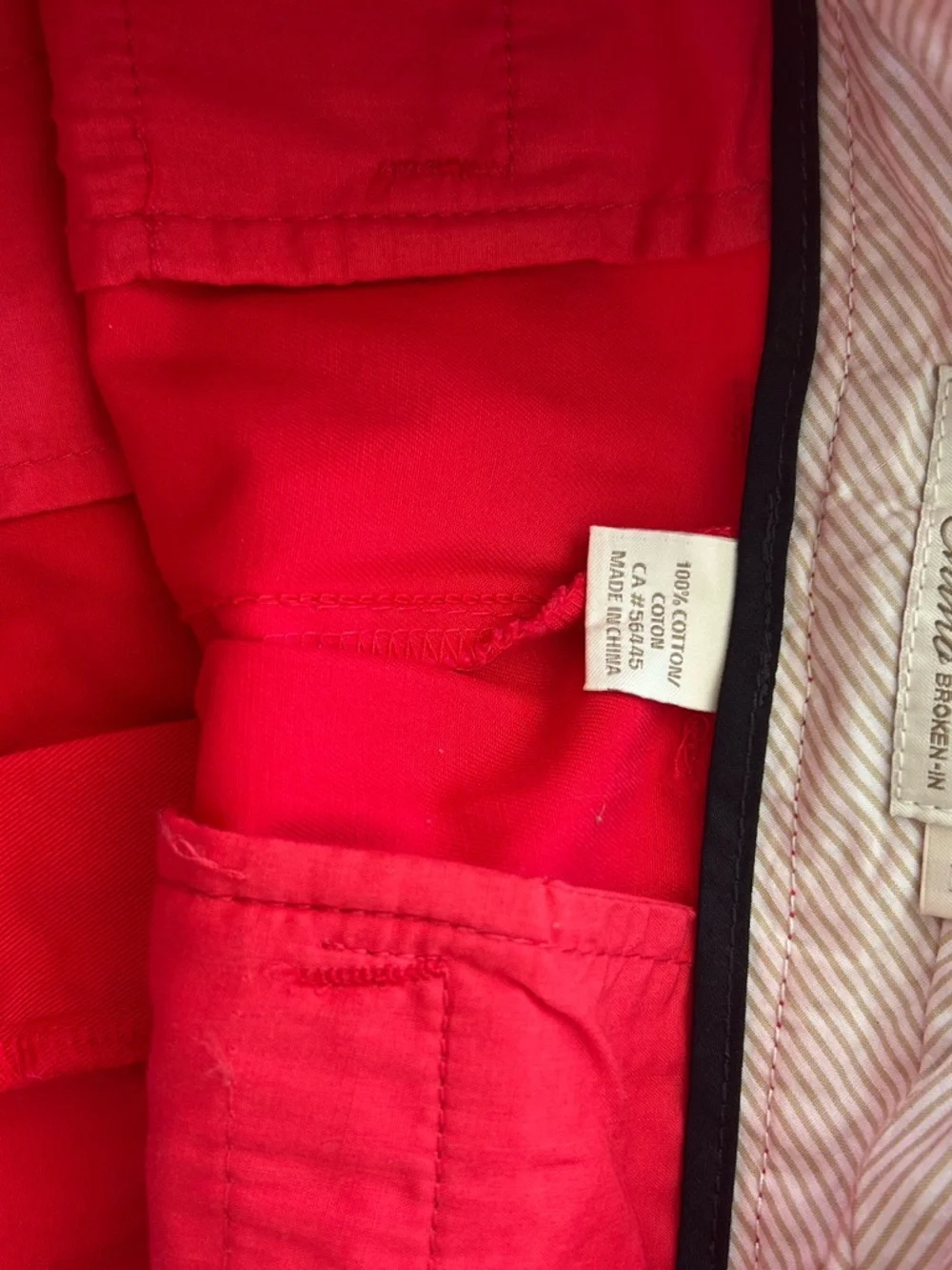 J. Crew Bright Red ‘Broken-In’  Chino Shorts 3.5” inseam Size 12 - Picture 8 of 9